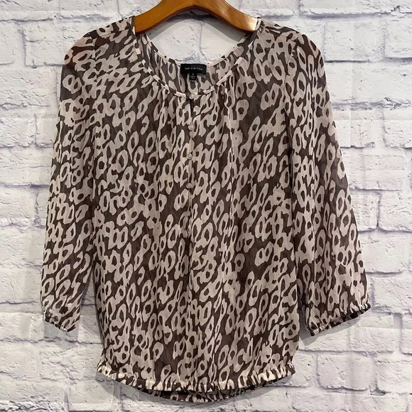 The‎ limited Sheer Peasant Blouse With Stretch Band - Picture 1 of 8